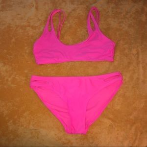 Walmart NoBoundaries Brand Neon Pink Bikini set!